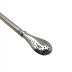 Detailed view of the sleek teardrop filter on the Austral bombilla, engineered with high-precision holes for an effortless draw.