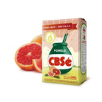 Premium CBSé Pomelo fresh grapefruit flavoured yerba mate 500g package, surrounded by crisp, refreshing citrus fruit slices on a clean white background - Luv Mate.