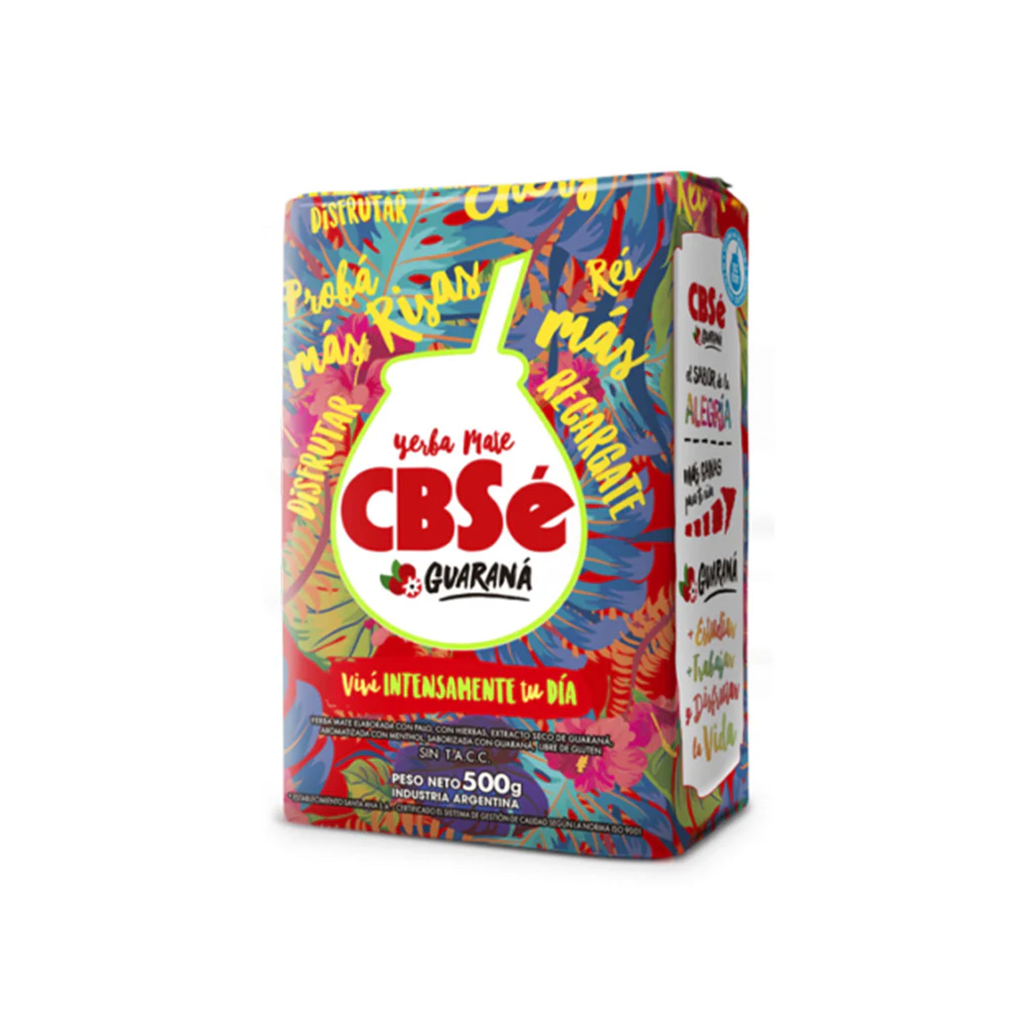Premium CBSé Guaraná Amazonian energy yerba mate 500g package, showcasing tropical vitality and naturally energizing notes on a clean white background - Luv Mate.