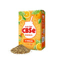 Premium CBSé Naranja sweet orange flavoured yerba mate 500g package, featuring fresh citrus slices and vibrant green leaves on a clean white background - Luv Mate.