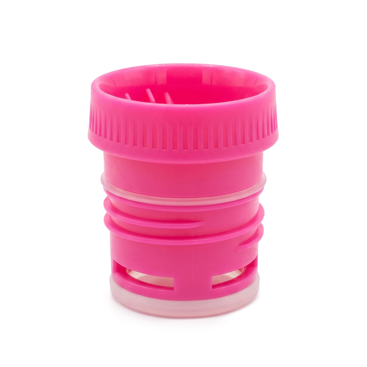 Norte classic crown stopper in Azalea pink for thermos flask on white background
