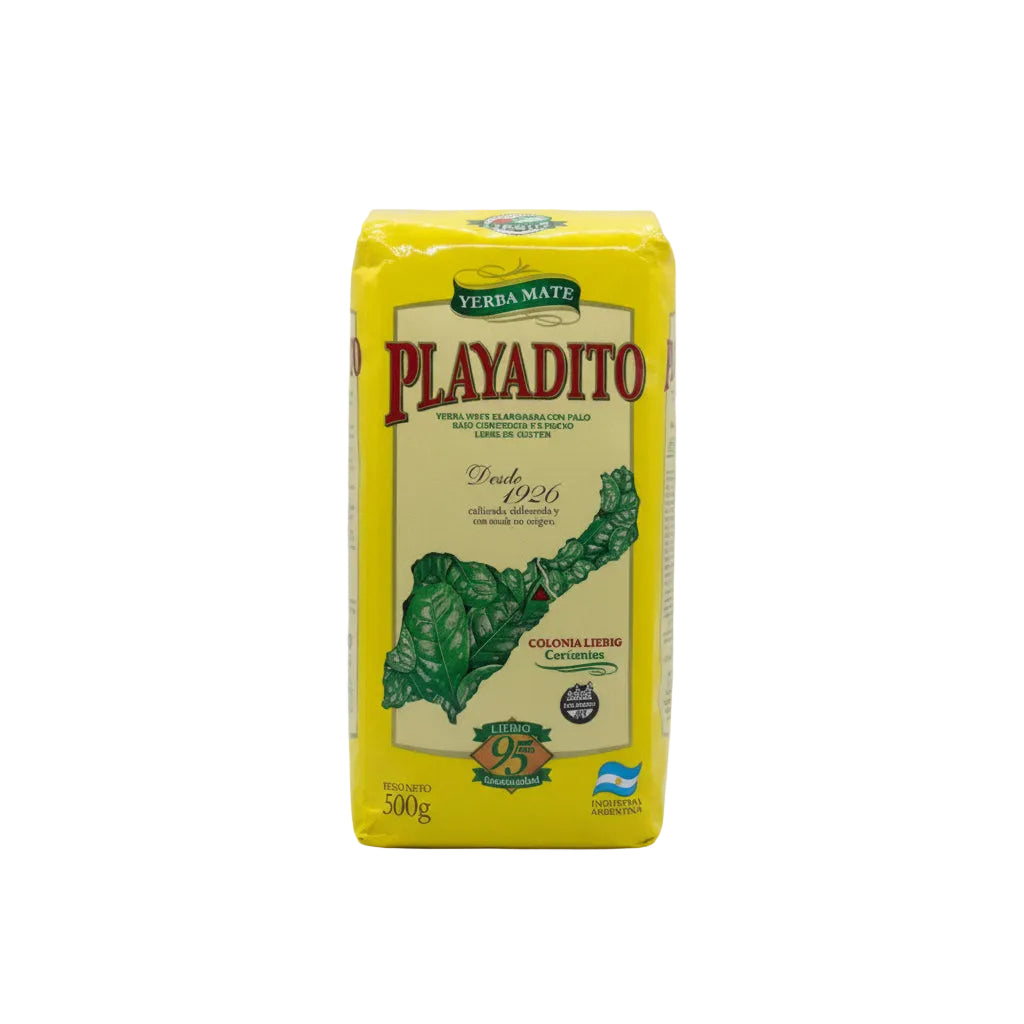 500g bag of Playadito Traditional Yerba Mate in signature yellow packaging