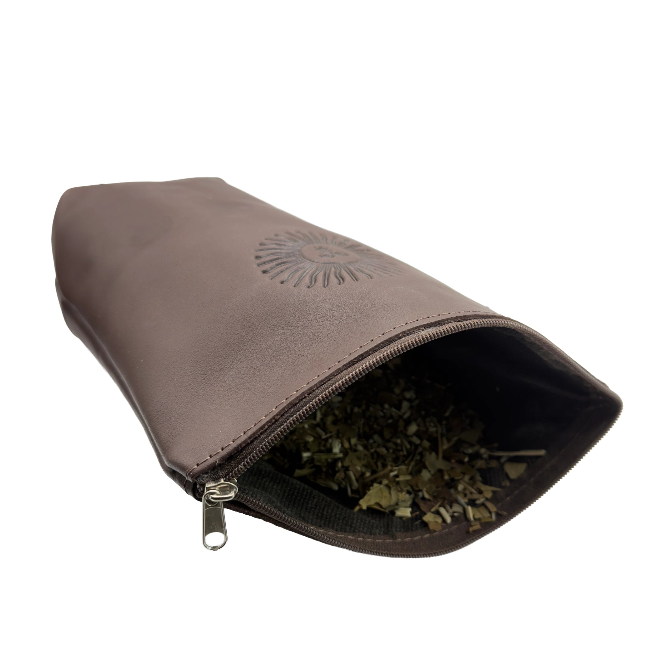 Sol de Mayo - Leather Yerba Pouch