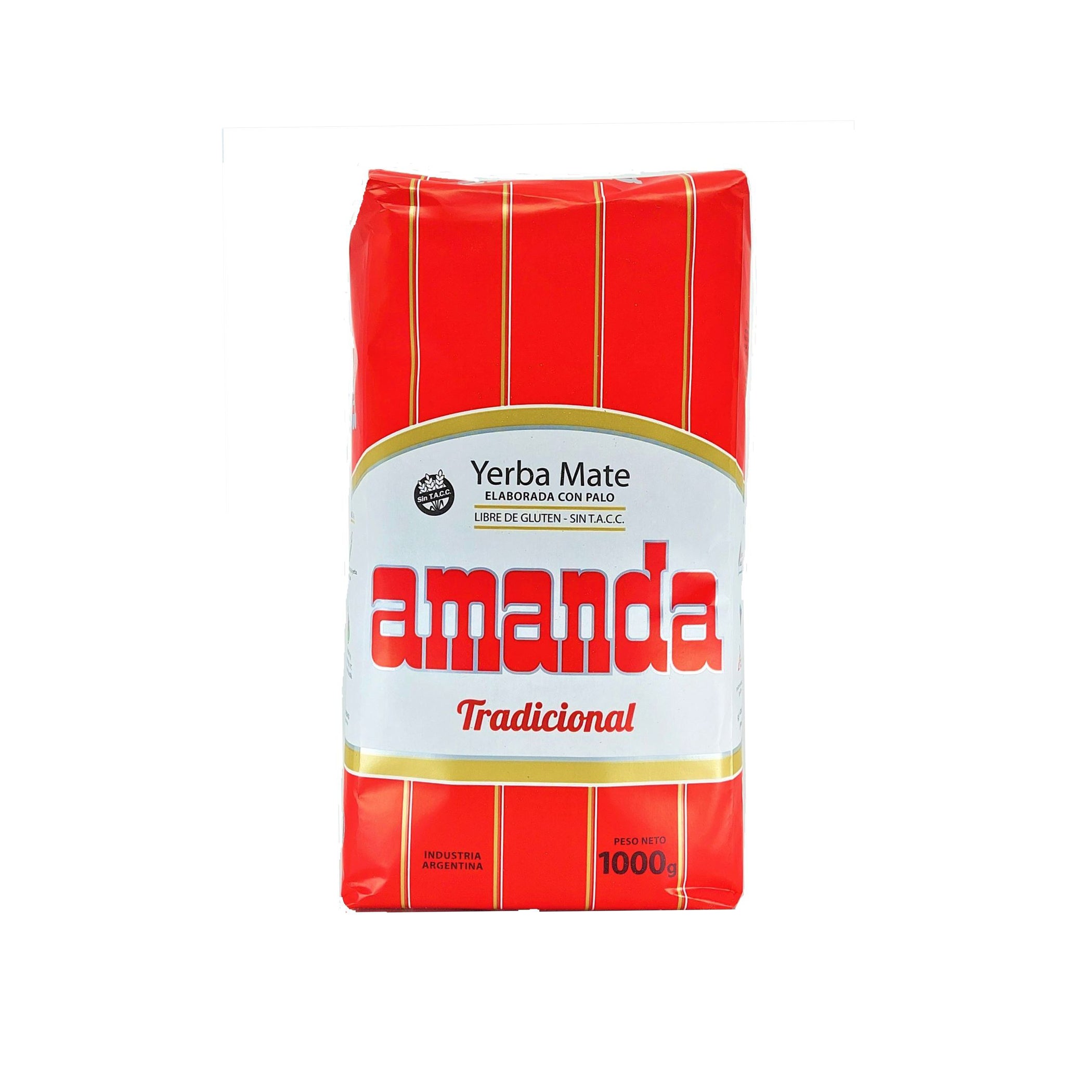 Amanda Yerba Mate Traditional 1kg package on a clean white background.