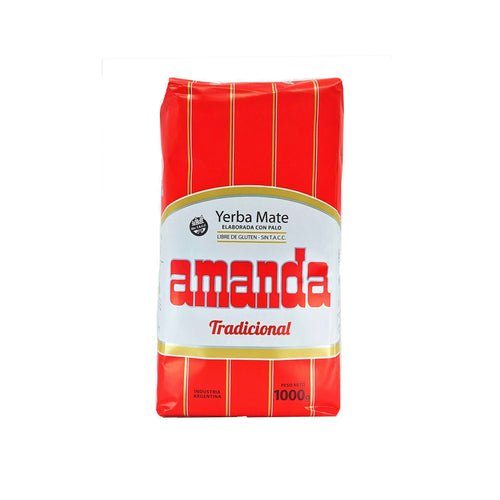 Amanda Yerba Mate Traditional 1kg package on a clean white background.