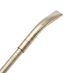 Paraná chiseled alpaca bombilla - Close-up of mouthpiece and chiseled shaft - Luv Mate