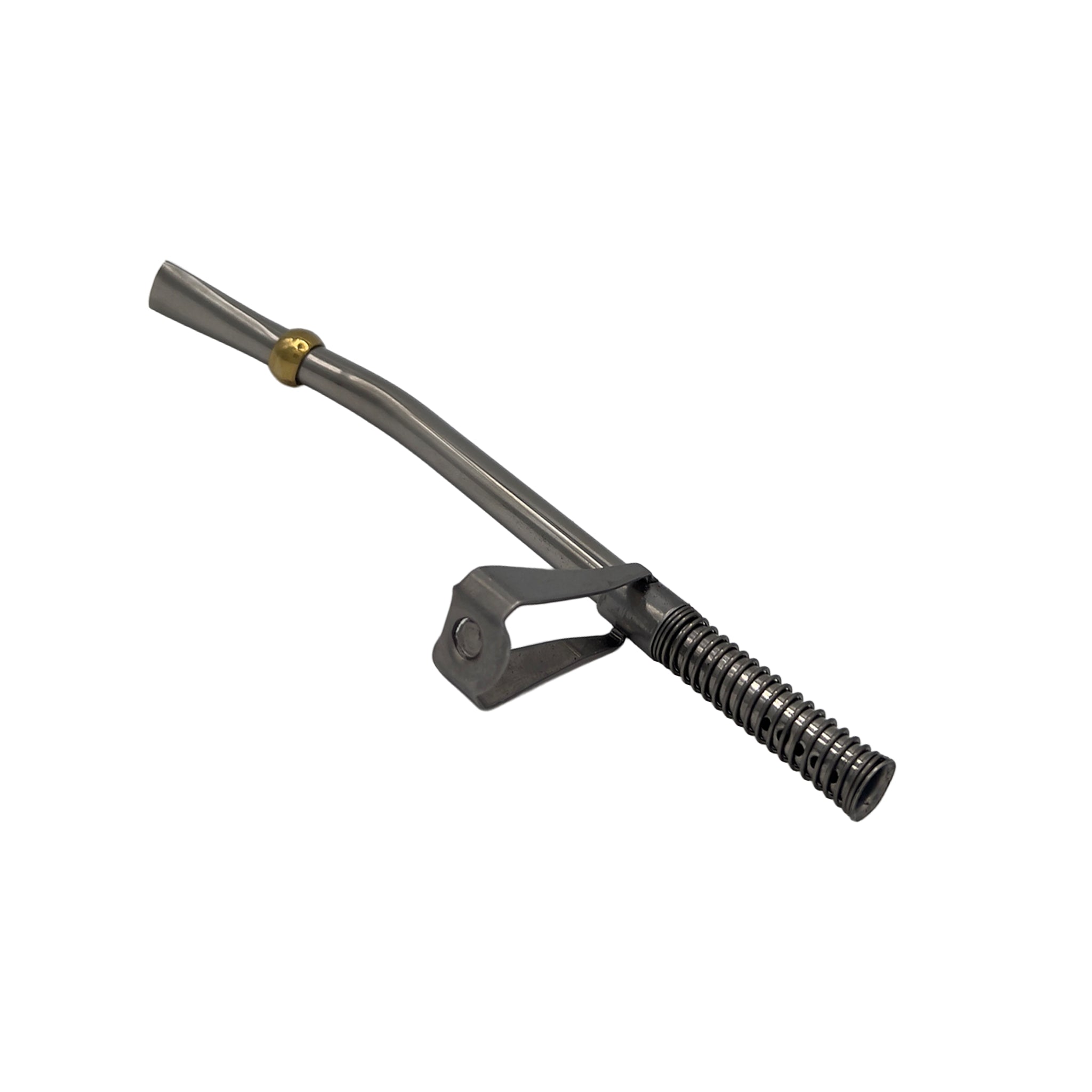 Cataratas bombilla with the spring filter pulled back, showcasing the easy-to-clean system for maximum hygiene.