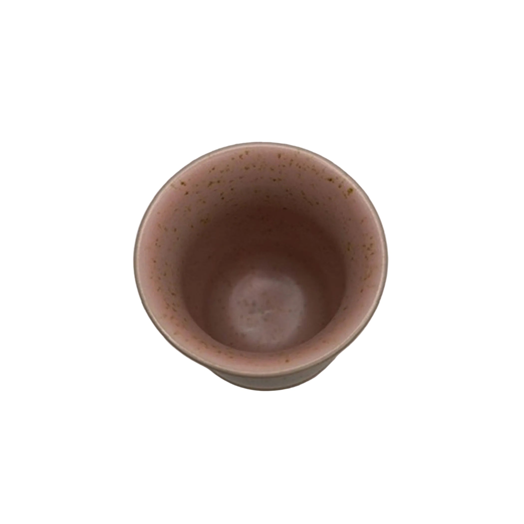 Top view of the Autumn Blush Cueca mate gourd showing the wide rim and easy-to-clean ceramic interior
