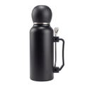 CUYO All-in-One Stainless Steel Mate Set in Tourmaline Black with integrated gourd lid and bombilla straw