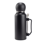 CUYO All-in-One Stainless Steel Mate Set in Tourmaline Black with integrated gourd lid and bombilla straw