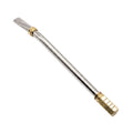 Altiplano stainless steel mate bombilla with gold-plated accents and hexagonal filter on a white background