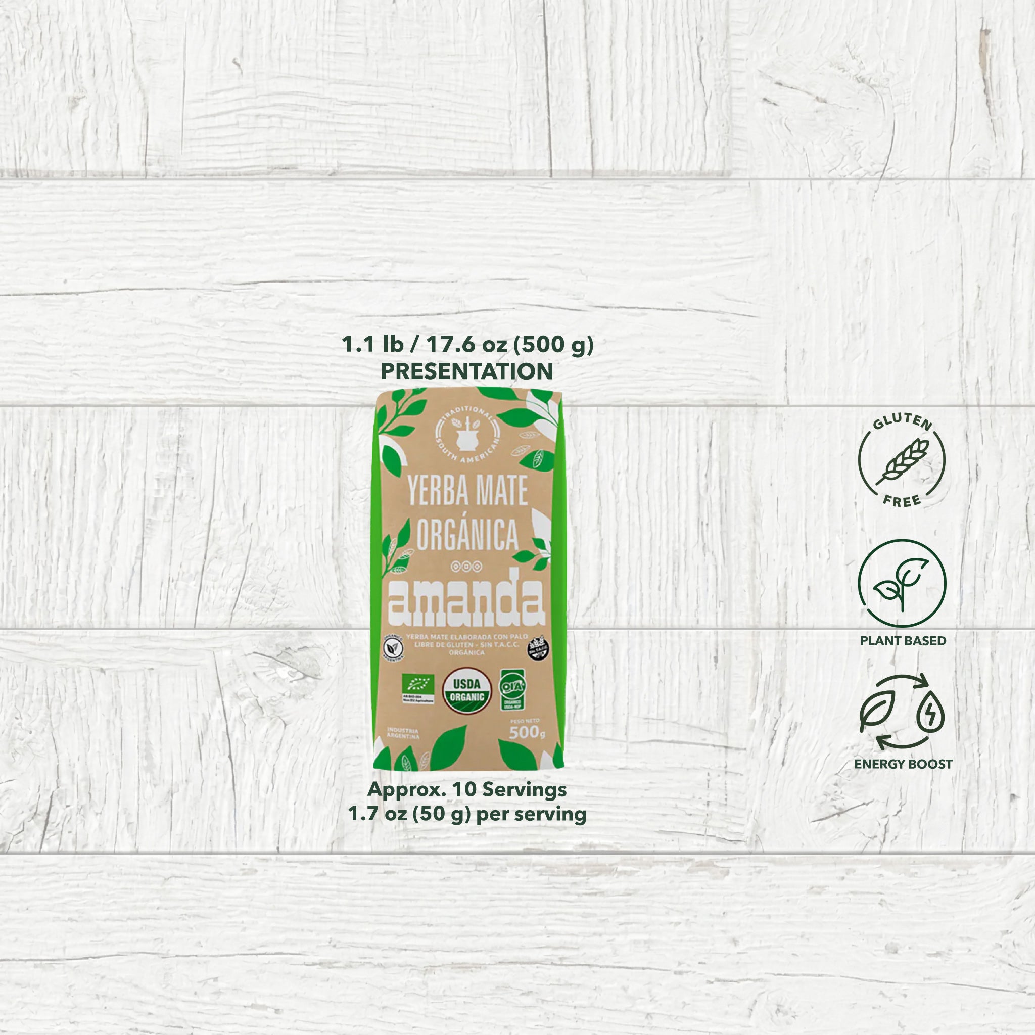 Amanda Organic Yerba Mate - 500g