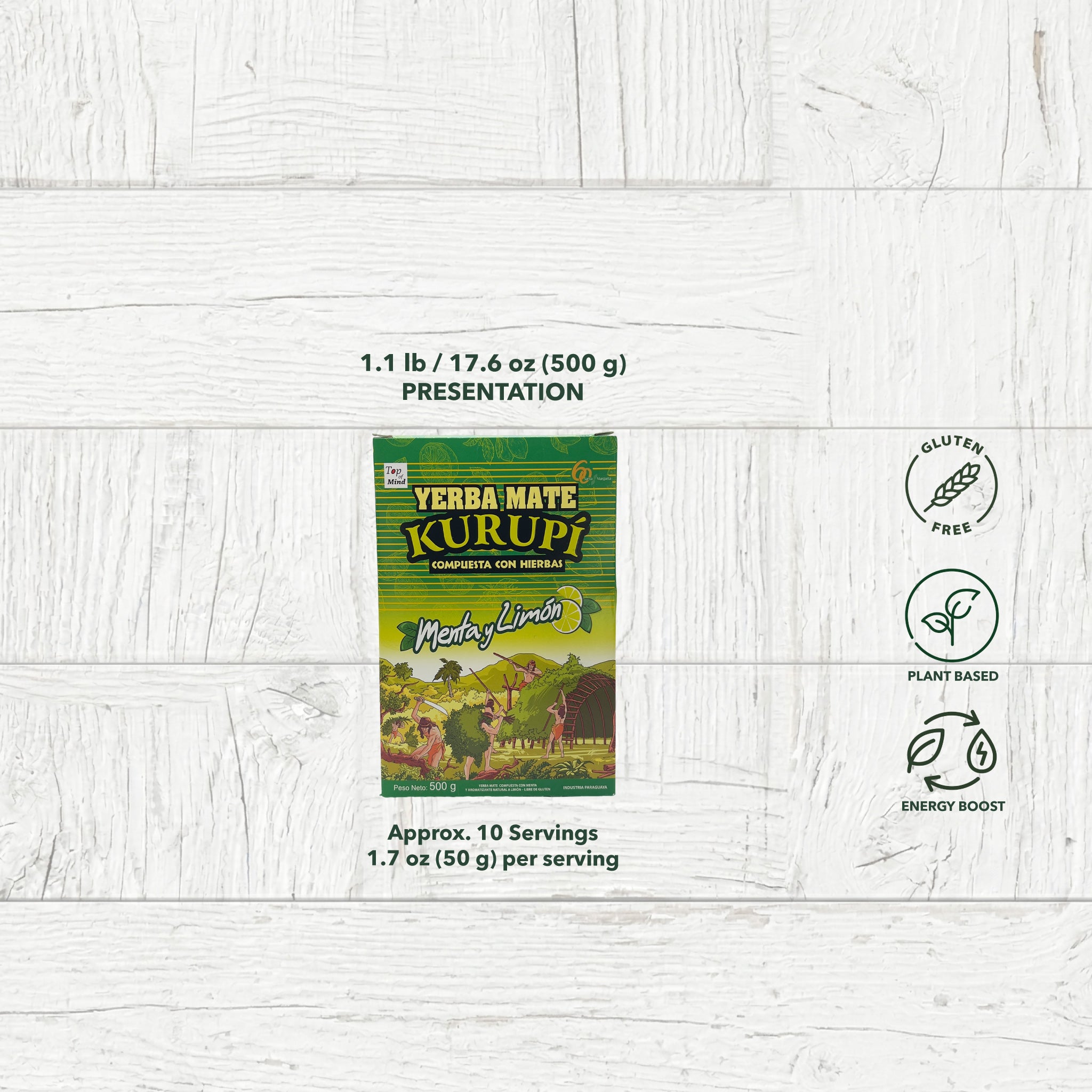 Kurupí Menta y Limón (Mint & Lemon) Yerba Mate - 500g