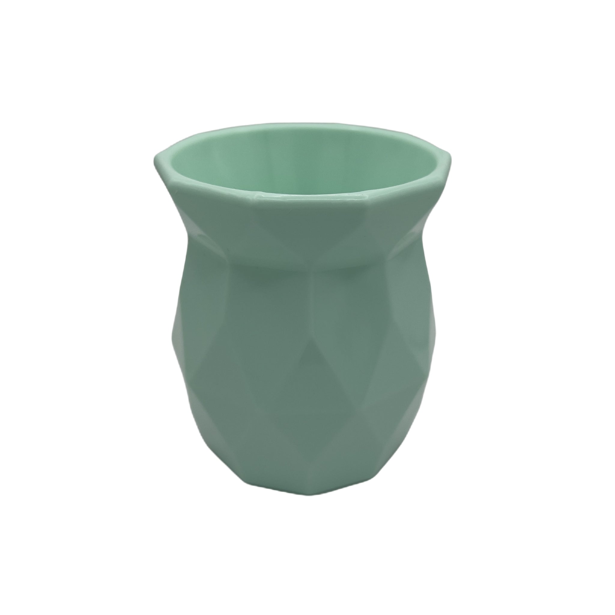 Aqua faceted mate cup polygonal texture