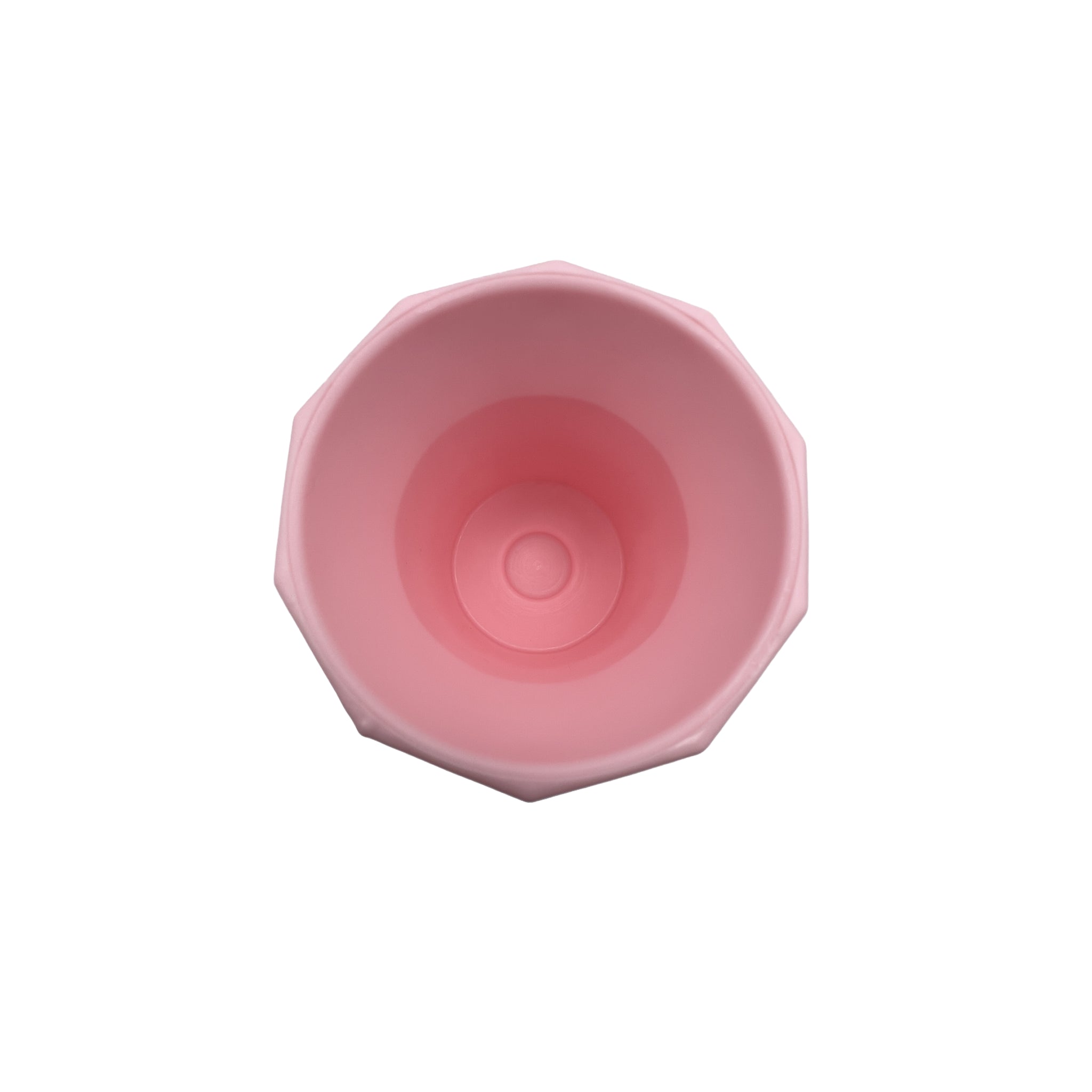 Top shot of pink geometric mate cup