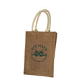 Eco-friendly jute carrying bag (matera) for your yerba mate gear, featuring the Luv Mate logo and 'Brewed to be shared' slogan