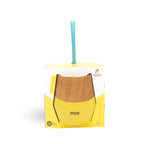 Sunshine Yellow Mijo Mate Gourd Set. Bright and modern eco-friendly wooden yerba mate cup.