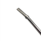 Close-up of the smooth mouthpiece on the silver Puna mate straw.