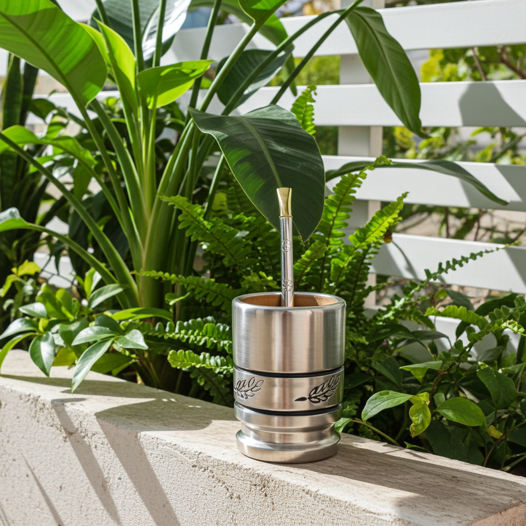 Escondido - Mate de algarrobo y acero inoxidable