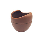 Strategic front perspective of the Tinku Brown silicone mate gourd, highlighting its durable and travel-friendly design.