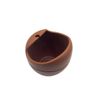 Top-down view of the Tinku Brown mate gourd showing the spacious, easy-to-clean silicone interior and wide rim.