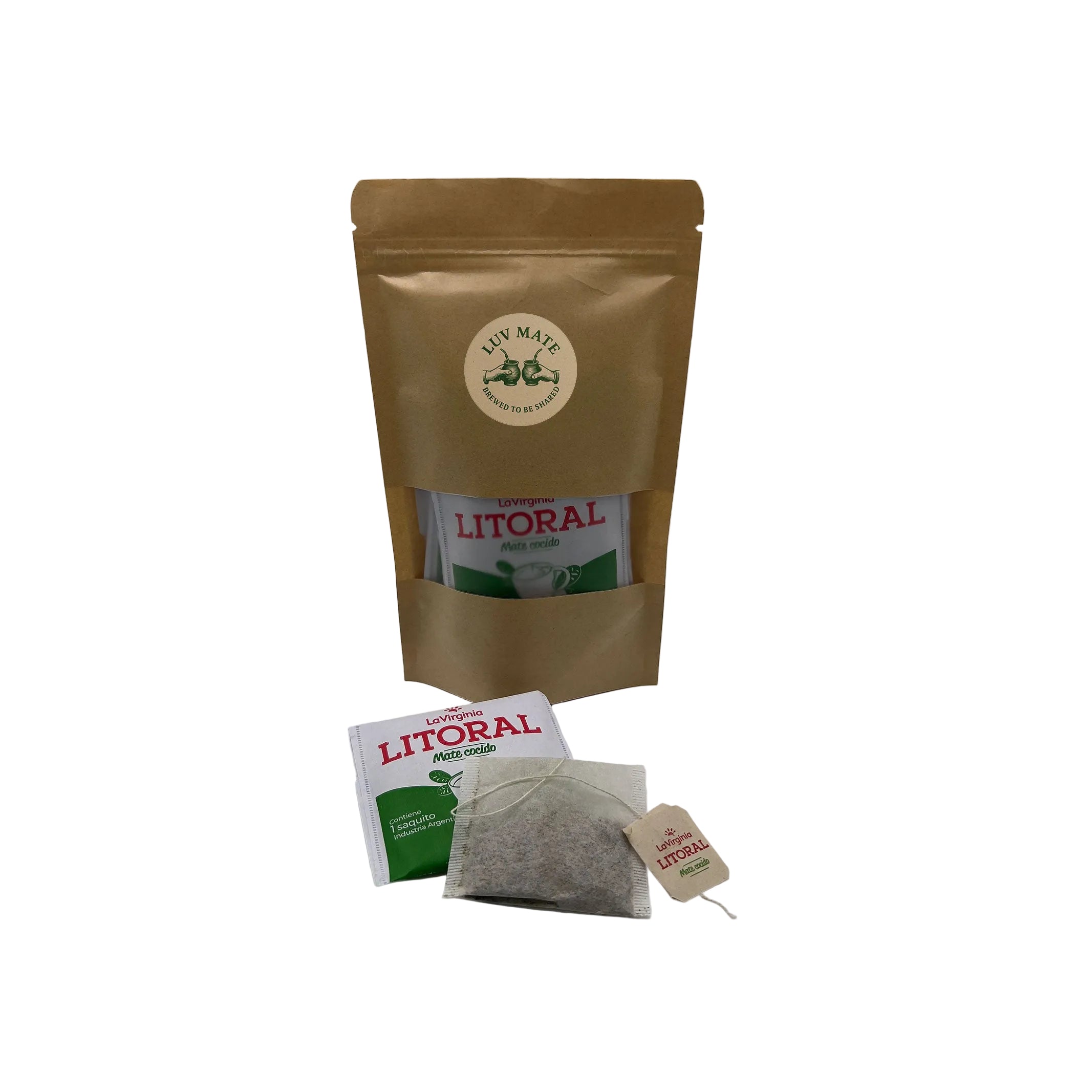 Luv Mate pack of 10 La Virginia Mate Cocido tea bags - Traditional Argentine roasted yerba mate tea