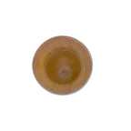 A top-down overhead shot of the Vidala mate gourd, highlighting the deep, natural grain of the solid Algarrobo wood chamber surrounded by a sleek, textured aluminum rim.